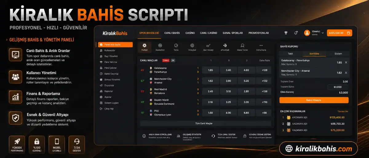 Kiralık Bahis Scripti 2 Kiralık bahis scripti avantajları — uygulama ve masaüstü kullanım, kişisel veri güvenliği ve casino oyunlarına mobil erişim