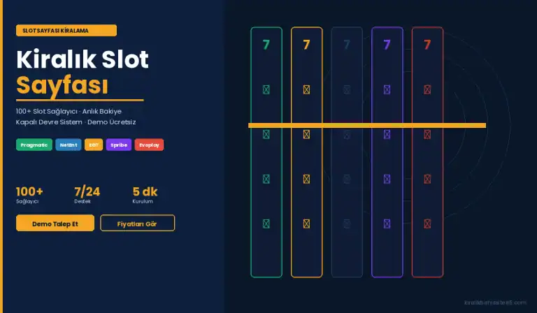 Kiralık Slot Sayfası 17 Kiralık slot sayfası — kapalı devre slot yönetim sistemi, çoklu sağlayıcı ve bakiye yönetimi