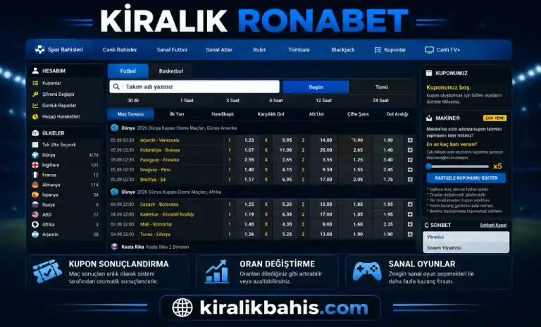 Ronabet kiralama 3 Ronabet kiralama — kapalı devre spor bahisleri ve casino sistemi 2026