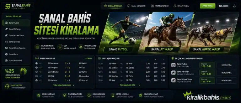 Sanal bahis sitesi kiralama 13 Sanal bahis sitesi kiralama — casino, tombala, rulet ve spor bahisleri tek sistemde